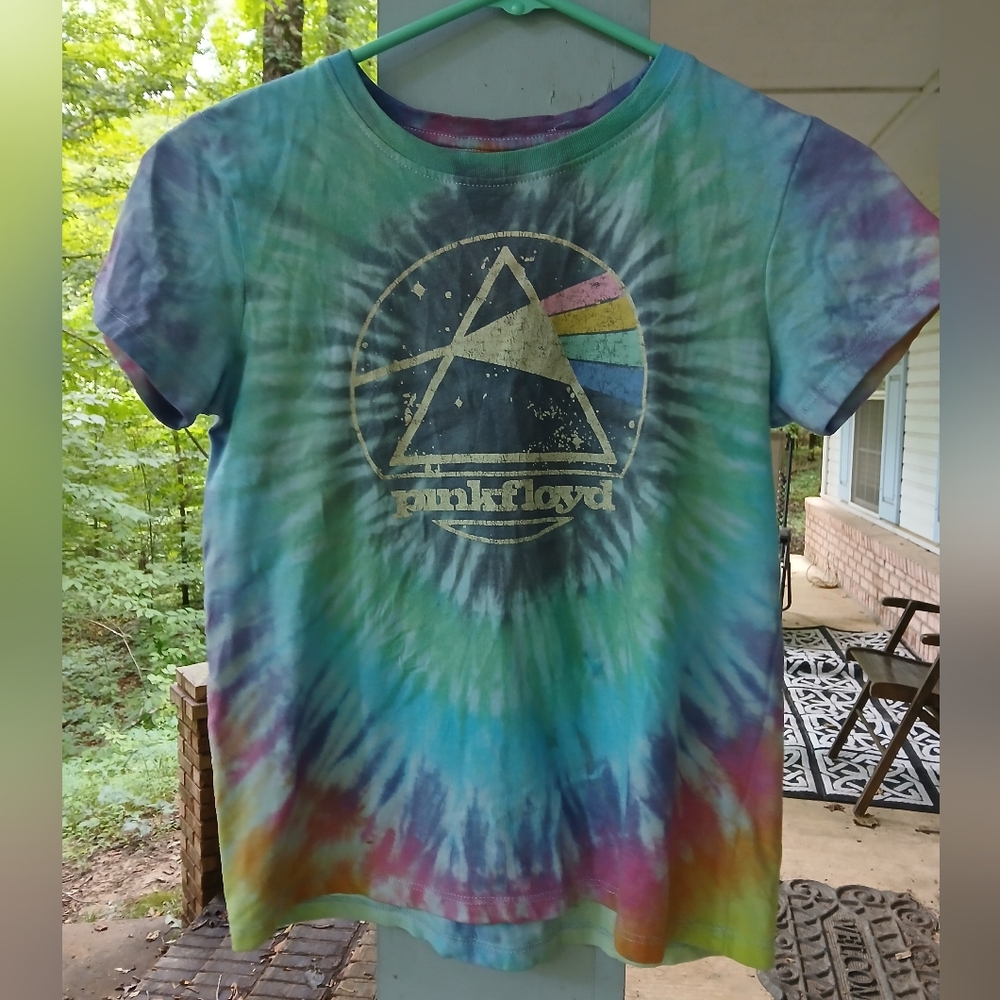 Pink Floyd Multicolor Tie-Dye Shirt Small‎ Petite